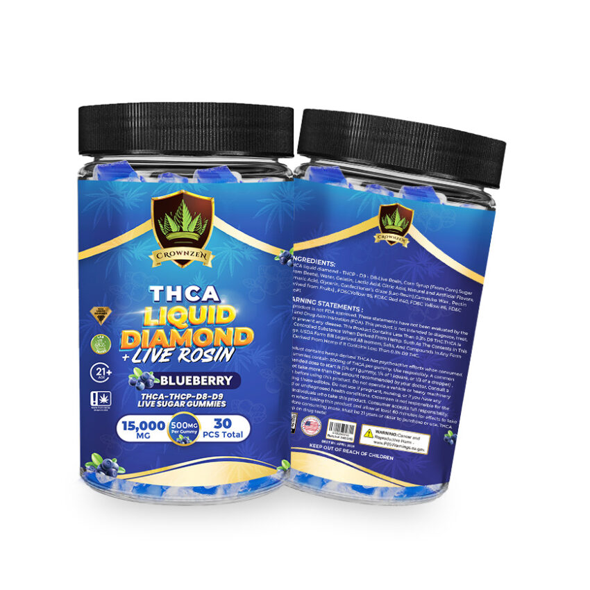 BEST THCA LIQUID DIAMOND LIVE ROSIN 15000MG 30PCS - BLUE BERRY